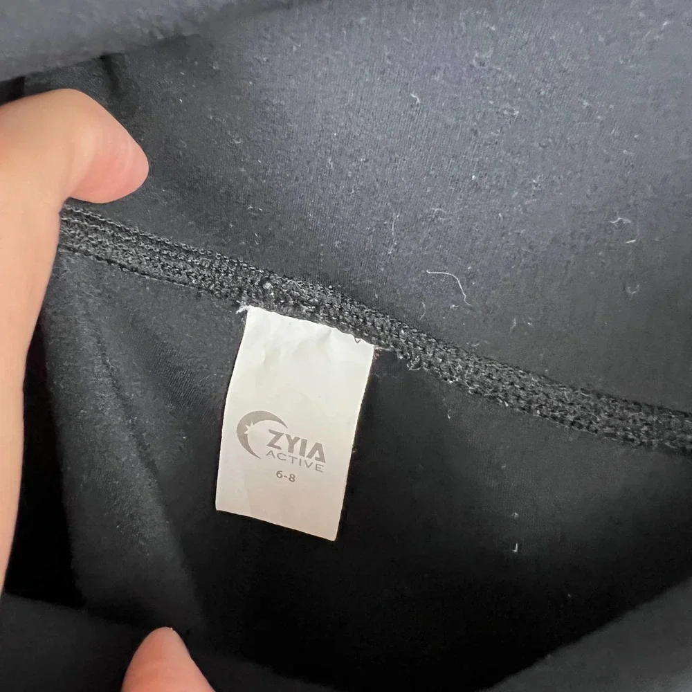 ZYIA Black Mesh Inset Leggings